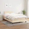 Image de vidaXL Sommier à lattes de lit avec matelas Crème 120x200 cm Tissu