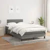 Image de vidaXL Sommier à lattes de lit avec matelas Gris foncé 120x200cm Tissu