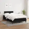 Image de vidaXL Sommier à lattes de lit avec matelas Noir 120x200 cm Tissu