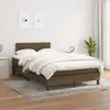 Image de vidaXL Sommier à lattes de lit avec matelas Marron foncé 120x200 cm