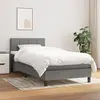 Image de vidaXL Sommier à lattes de lit avec matelas Gris foncé 80x200 cm Tissu