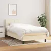 Image de vidaXL Sommier à lattes de lit avec matelas Crème 80x200 cm Tissu