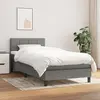 Image de vidaXL Sommier à lattes de lit et matelas Gris foncé 90x190 cm Tissu