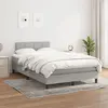 Image de vidaXL Sommier à lattes de lit avec matelas Gris clair 120x200cm Tissu