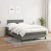 Image de vidaXL Sommier à lattes de lit avec matelas Gris foncé 120x200cm Tissu