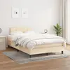Image de vidaXL Sommier à lattes de lit avec matelas Crème 120x200 cm Tissu