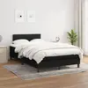 Image de vidaXL Sommier à lattes de lit avec matelas Noir 120x200 cm Tissu