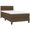 Image de vidaXL Sommier à lattes de lit avec matelas Marron foncé 90x200 cm