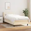 Image de vidaXL Sommier à lattes de lit avec matelas Crème 90x200 cm Tissu