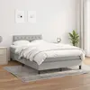 Image de vidaXL Sommier à lattes de lit avec matelas Gris clair 120x200cm Tissu