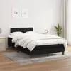Image de vidaXL Sommier à lattes de lit avec matelas Noir 120x200 cm Tissu