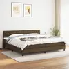 Image de vidaXL Sommier à lattes de lit avec matelas Marron foncé 200x200 cm