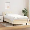Image de vidaXL Sommier à lattes de lit avec matelas Crème 100x200 cm Tissu