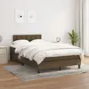 Image de vidaXL Sommier à lattes de lit avec matelas Marron foncé 120x200 cm