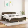 Image de vidaXL Sommier à lattes de lit avec matelas Marron foncé 160x200 cm