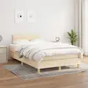 Image de vidaXL Sommier à lattes de lit avec matelas Crème 120x200 cm Tissu