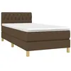 Image de vidaXL Sommier à lattes de lit avec matelas Marron foncé 80x200 cm