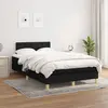 Image de vidaXL Sommier à lattes de lit avec matelas Noir 120x200 cm Tissu