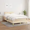 Image de vidaXL Sommier à lattes de lit avec matelas Crème 120x200 cm Tissu