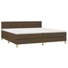Image de vidaXL Sommier à lattes de lit avec matelas Marron foncé 200x200 cm
