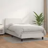 Image de vidaXL Sommier à lattes de lit avec matelas Blanc 90x190 cm Similicuir