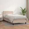 Image de vidaXL Sommier à lattes de lit avec matelas Cappuccino 90x200 cm