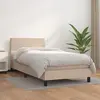 Image de vidaXL Sommier à lattes de lit avec matelas Cappuccino 100x200 cm