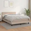Image de vidaXL Sommier à lattes de lit avec matelas Cappuccino 140x200 cm