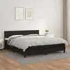 Image de vidaXL Sommier à lattes de lit avec matelas Noir 180x200 cm Similicuir