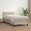 Image de vidaXL Sommier à lattes de lit avec matelas Cappuccino 100x200 cm