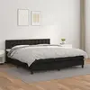 Image de vidaXL Sommier à lattes de lit avec matelas Noir 180x200 cm Similicuir