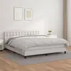 Image de vidaXL Sommier à lattes de lit avec matelas Blanc 180x200cm Similicuir