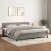 Image de vidaXL Sommier à lattes de lit et matelas Gris clair 200x200cm Velours