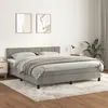 Image de vidaXL Sommier à lattes de lit et matelas Gris clair 160x200cm Velours