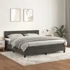 Image de vidaXL Sommier à lattes de lit et matelas Gris foncé 180x200cm Velours