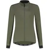 Image de Rogelli Core Veste de cyclisme d'hiver pour femme, vert, S | Col en polaire - Coupe-vent - Colonne d'eau de 5 000 mm - Poche arrière avec fermeture éclair - Détails réfléchissants
