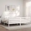Image de vidaXL Cadre de lit sans matelas blanc 200x200 cm bois massif