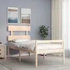 Image de vidaXL Lit pour personne âgée et tête de lit 90x200 cm bois massif