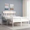 Image de vidaXL Lit pour personne âgée sans matelas blanc 140x190cm bois massif