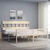 Image de vidaXL Lit pour personne âgée et tête de lit 200x200 cm bois massif