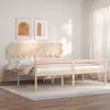 Image de vidaXL Lit pour personne âgée et tête de lit 200x200 cm bois massif