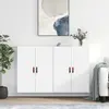 Image de vidaXL Armoires murales 2 pcs blanc 69,5x34x90 cm