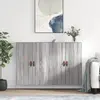 Image de vidaXL Armoires murales 2 pcs sonoma gris 69,5x34x90 cm