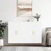 Image de vidaXL Armoires murales 2 pcs blanc 69,5x34x90 cm