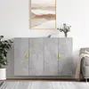 Image de vidaXL Armoires murales 2 pcs gris béton 69,5x34x90 cm