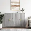 Image de vidaXL Armoires murales 2 pcs sonoma gris 69,5x34x90 cm
