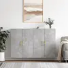 Image de vidaXL Armoires murales 2 pcs gris béton 69,5x34x90 cm