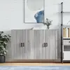 Image de vidaXL Armoires murales 2 pcs sonoma gris 69,5x34x90 cm