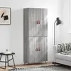 Image de vidaXL Buffet haut Sonoma gris 69,5x34x180 cm Bois d'ingénierie