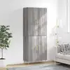 Image de vidaXL Buffet haut Sonoma gris 69,5x34x180 cm Bois d'ingénierie